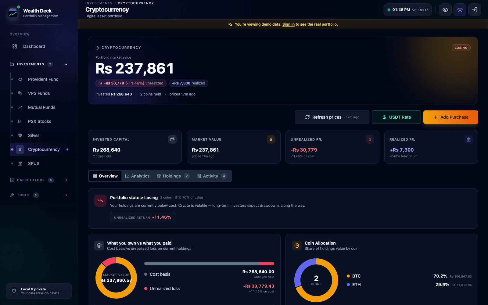 Wealth Deck — Cryptocurrency