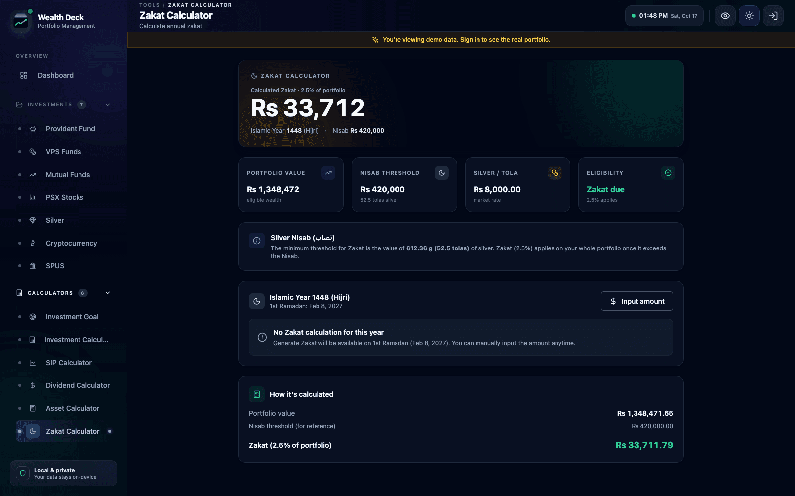 Wealth Deck — Zakat, done properly