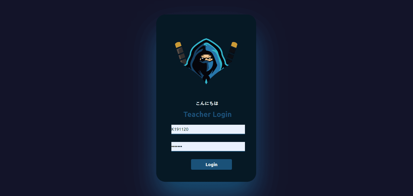 Shadow Sensei — Role-themed login screens